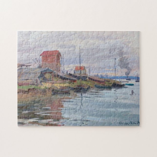 Seine på Petit-Gennevilliers Monet Fine Art Pussel (Horisontell)