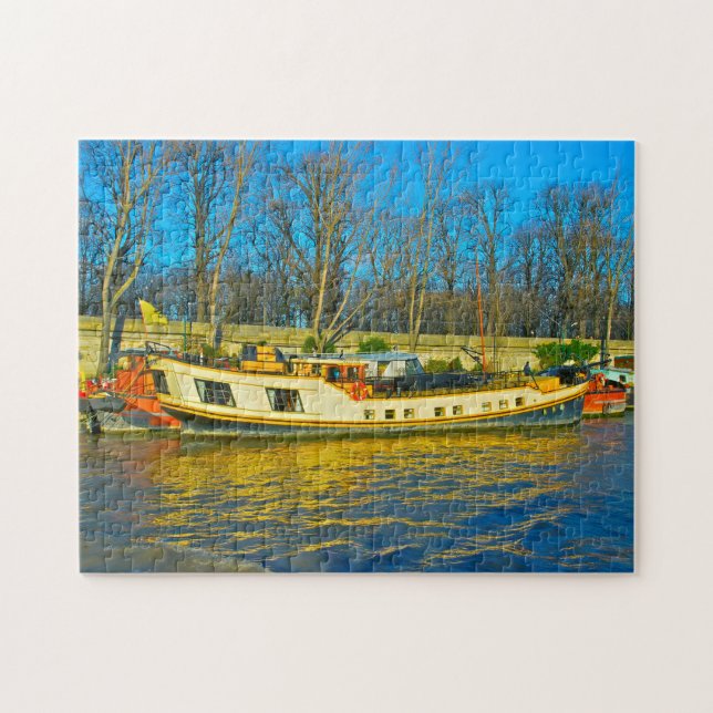 Seine Paris. Jigszle Puzzle Pussel (Horisontell)