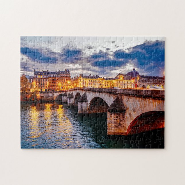 Seine Paris. Jigszle Puzzle Pussel (Horisontell)