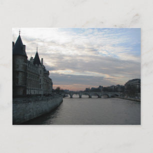 Seine River Paris Postcard Vykort