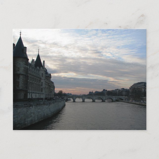 Seine River Paris Postcard Vykort (Framsida)