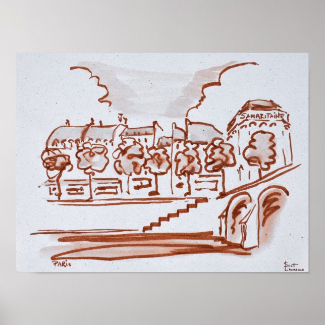 Seine till Samaritaine | Paris, Frankrike Poster (Framsidan)