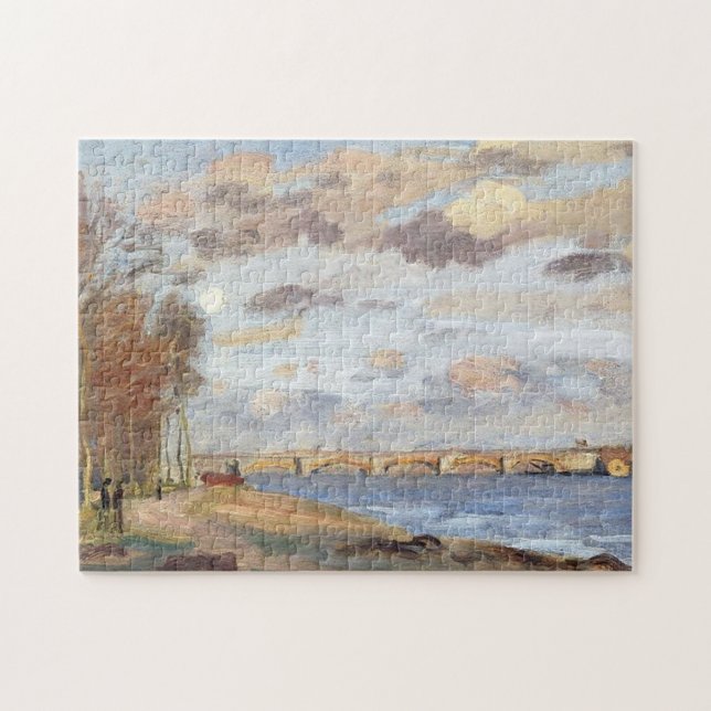 Seine vid Argenteuil Monet Fine Art Pussel (Horisontell)