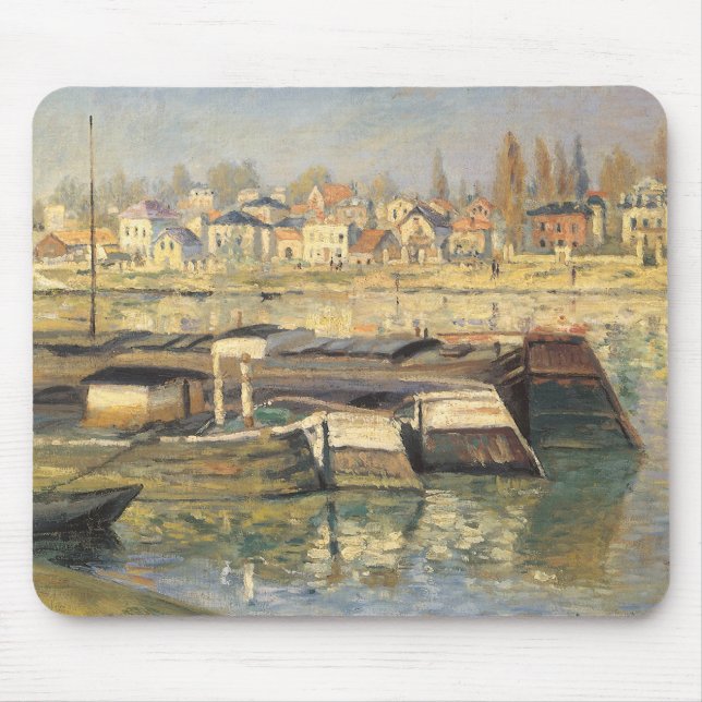 Seine vid Asnieres av Claude Monet Musmatta (Framsidan)