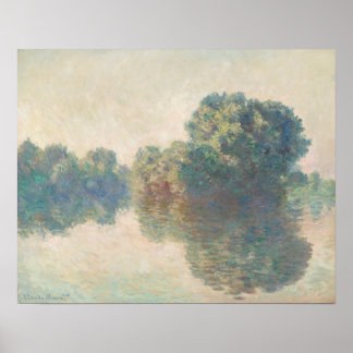 Seine vid Giverny av Claude Monet Poster