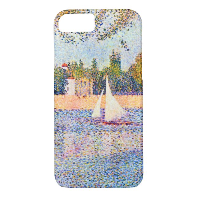 Seine vid La Grande Jatte, Seurat Case-Mate iPhone Skal (Baksida)