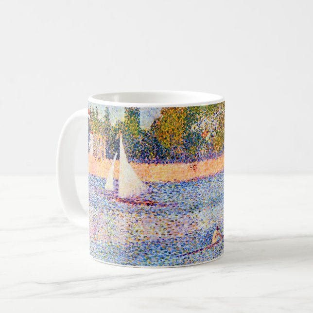 Seine vid La Grande Jatte, Seurat Kaffemugg (Framsida vänster)