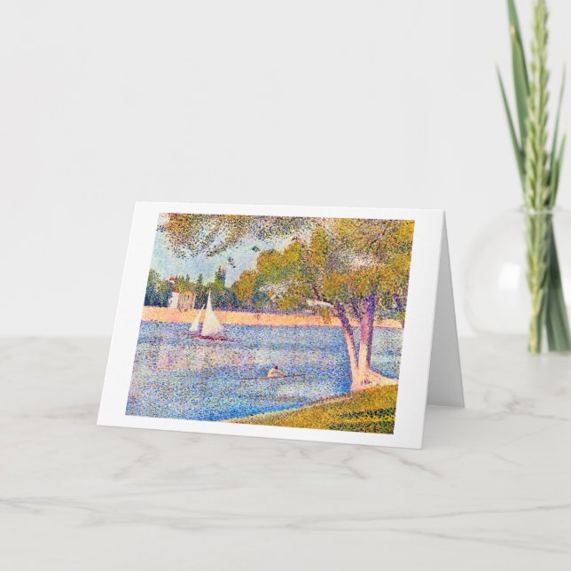 Seine vid La Grande Jatte, Seurat Kort (Framsida)
