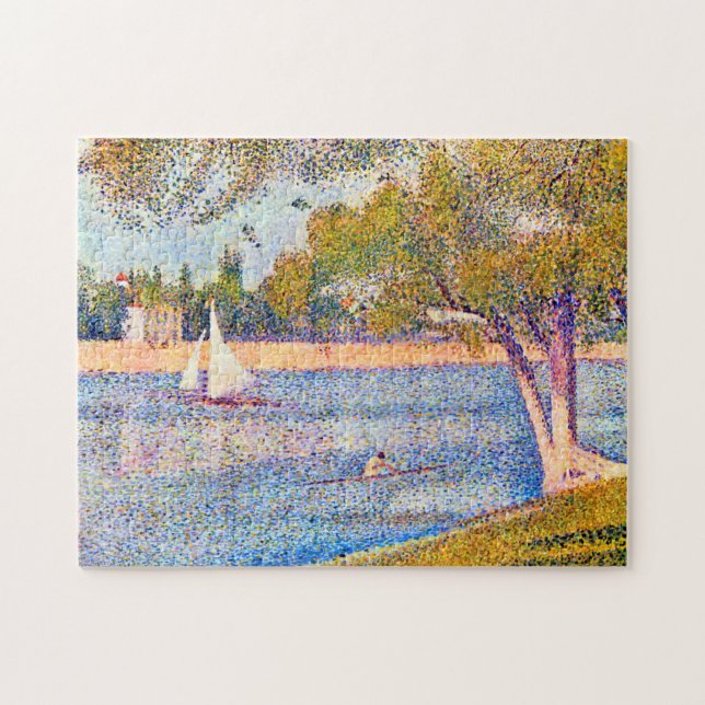 Seine vid La Grande Jatte, Seurat Pussel (Horisontell)