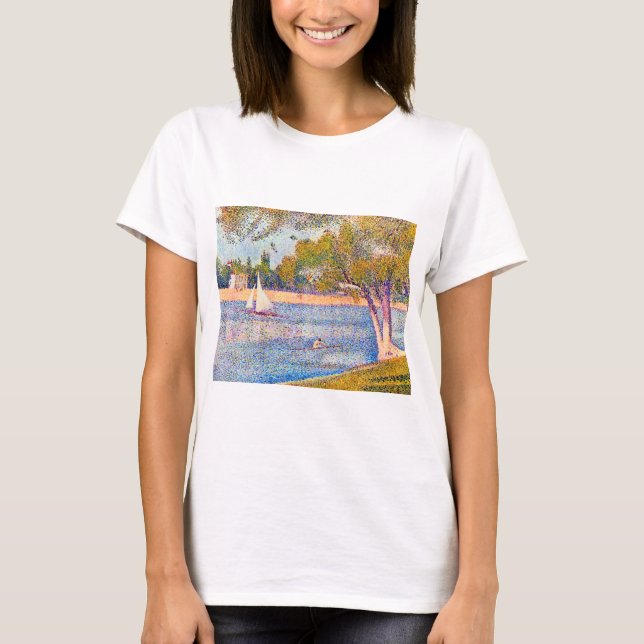 Seine vid La Grande Jatte, Seurat T Shirt (Framsida)