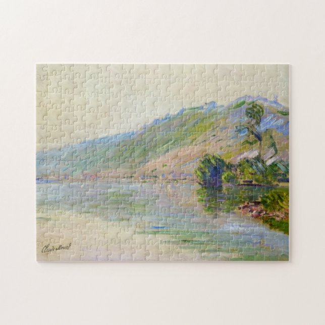Seine vid Port-Villez Clear Weather Monet Fine Art Pussel (Horisontell)