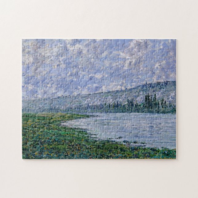 Seine vid Vetheuil Monet Fine Art Pussel (Horisontell)