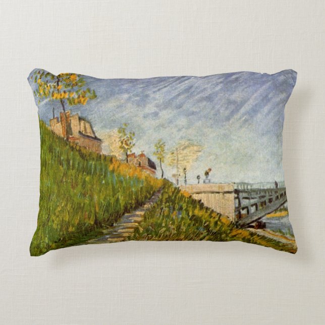 Seinebankarna, Pont de Clichy av Vincent van Gogh Prydnadskudde (Framsidan)