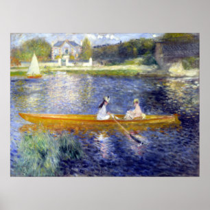 Seinen på Asnieres (skiffen) Renoir Poster