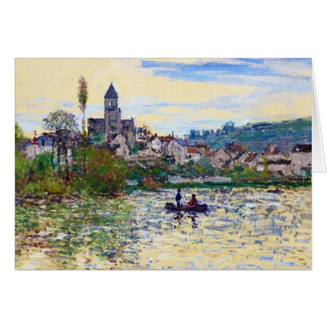 Seinen på Vetheuil Claude Monet OBS Kort (Framsidan Horizontal)