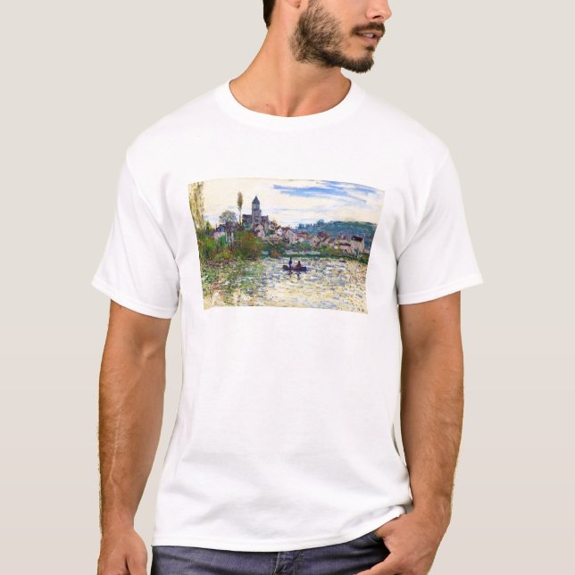 Seinen på Vetheuil Claude Monet T-shirt (Framsida)