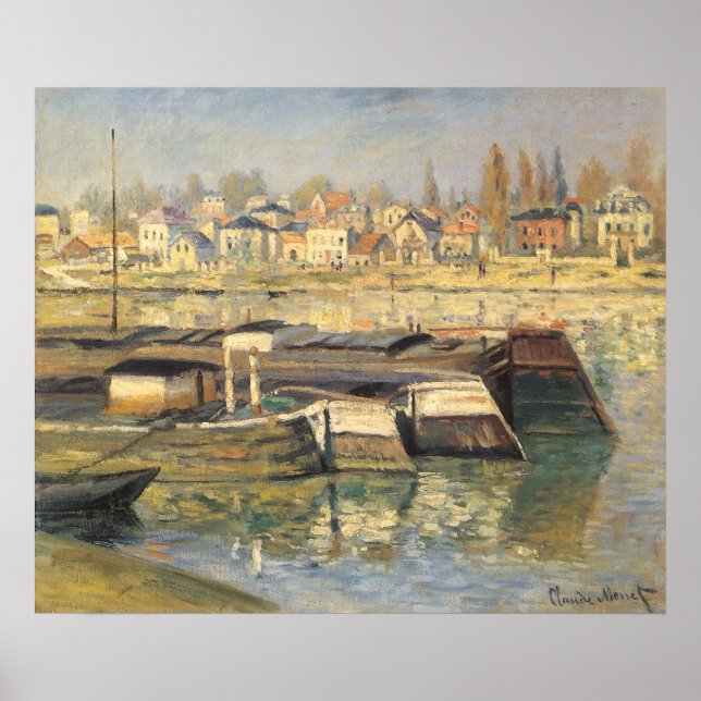 Seinen vid Asnieres av Claude Monet Poster (Framsidan)