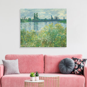 Seines banker av Claude Monet Canvastryck