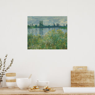 Seines banker av Claude Monet Poster