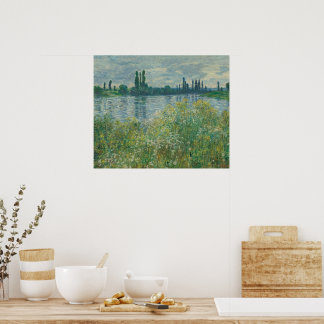 Seines banker av Claude Monet Poster