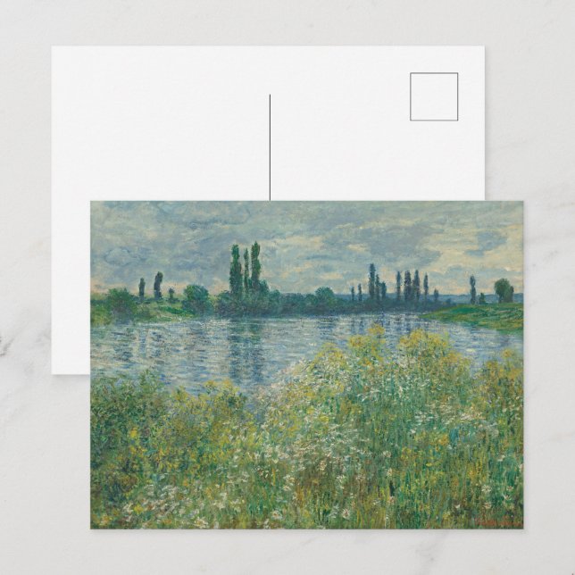 Seines banker av Claude Monet Vykort (Fram/baksida)