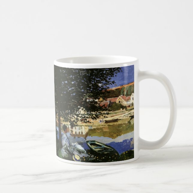 Seines strand, Bennecourt av Claude Monet Kaffemugg (Höger)