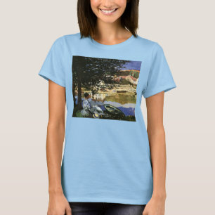 Seines strand, Bennecourt av Claude Monet T Shirt