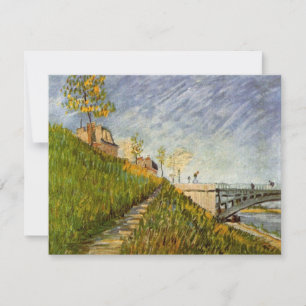Seines stränder, Pont de Clichy av Vincent van Gog