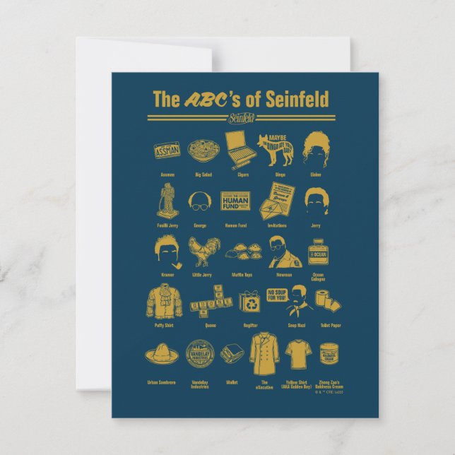 Seinfeld | ABC:s Seinfeld Infografik Anteckningskort (Framsida)