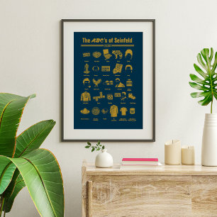Seinfeld ABC:s Seinfeld Infografik Poster