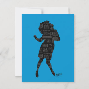 Seinfeld   Elaine Dance Silhouette Anteckningskort