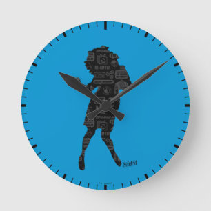 Seinfeld Elaine Dance Silhouette Rund Klocka