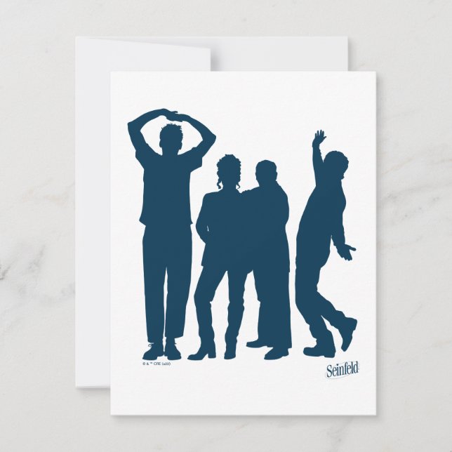 Seinfeld | Group Silhouette Graphic Anteckningskort (Framsida)