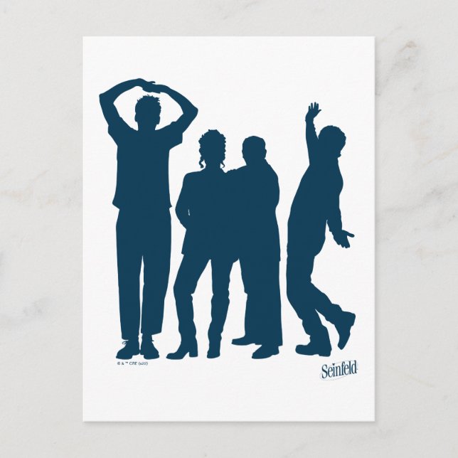 Seinfeld | Group Silhouette Graphic Vykort (Framsida)