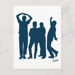 Seinfeld Group Silhouette Graphic Vykort