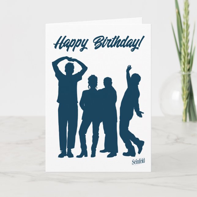 Seinfeld | Grupp Silhouette Birthday Kort (Framsida)