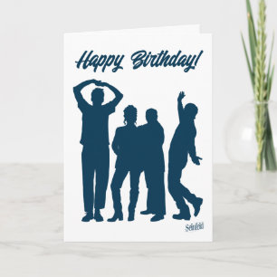Seinfeld Grupp Silhouette Birthday Kort