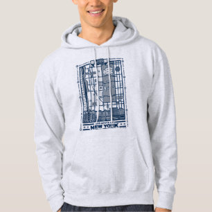 Seinfeld Hett Spots of New York Karta Hoodie