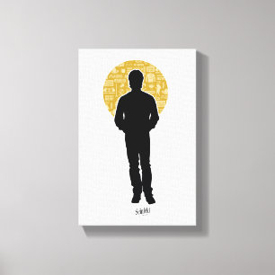 Seinfeld   Jerry Seinfeld Silhouette Canvastryck