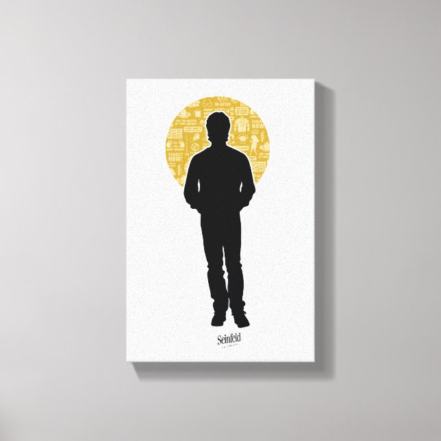 Seinfeld | Jerry Seinfeld Silhouette Canvastryck (Framsida)
