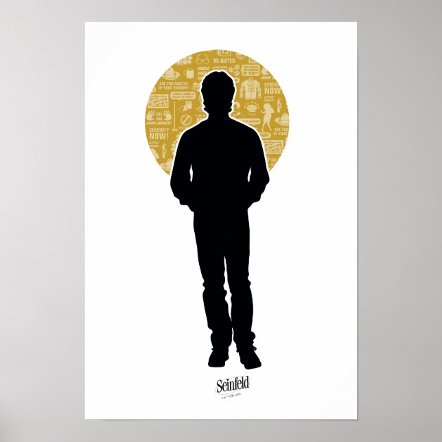 Seinfeld | Jerry Seinfeld Silhouette Poster (Framsidan)
