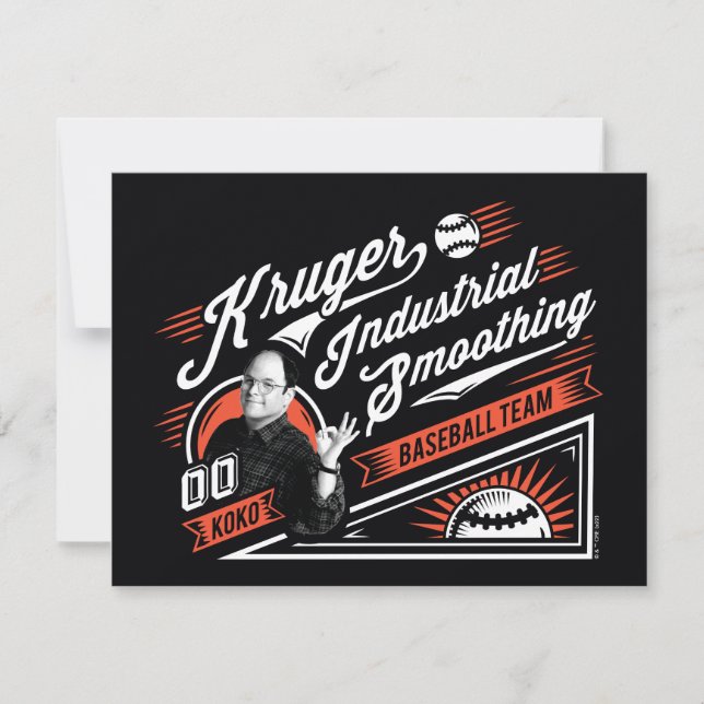 Seinfeld | Kruger Industrial Baseball Team Anteckningskort (Framsida)
