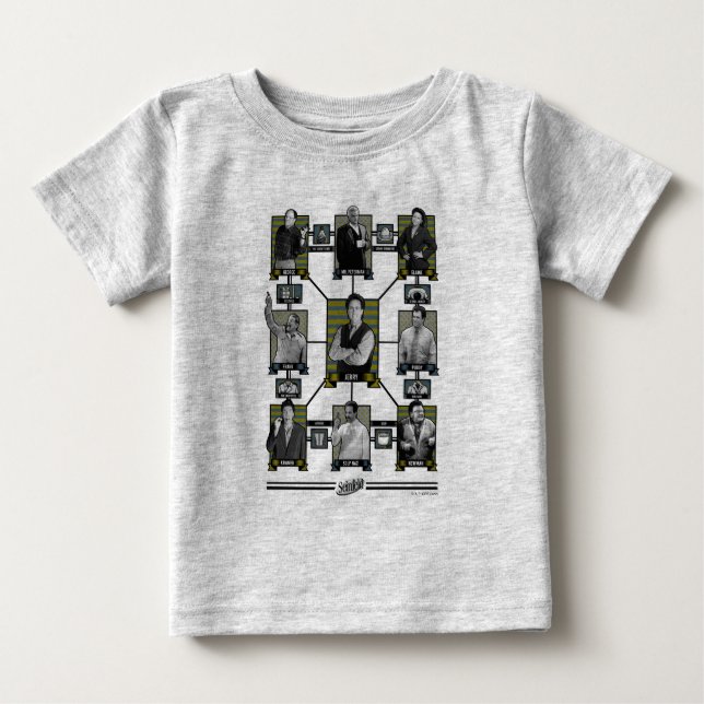 Seinfeld | Teckenrelationsdiagram T Shirt (Framsida)