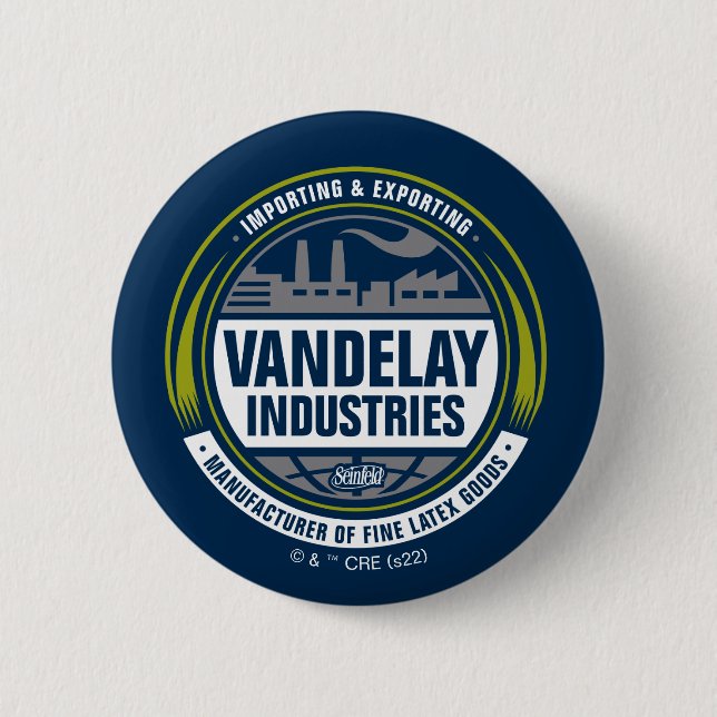 Seinfeld | Vandelay Industries Logotyp Knapp (Framsida)