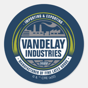 Seinfeld Vandelay Industries Logotyp Runt Klistermärke