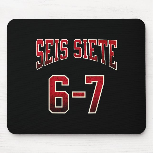 Seis Siete 67 Spanish Srts Jersey Funny Six Seven  Musmatta (Framsidan)