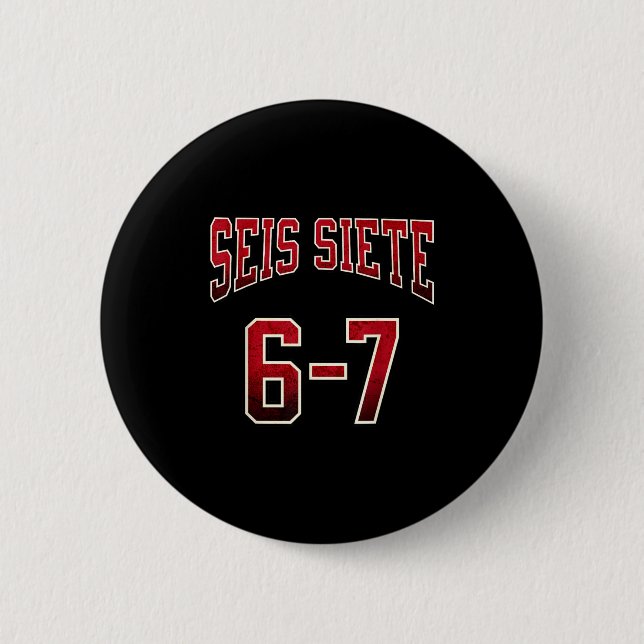 Seis Siete 67 Spanska Srts Jersey Rolig Six Seven  Knapp (Framsida)
