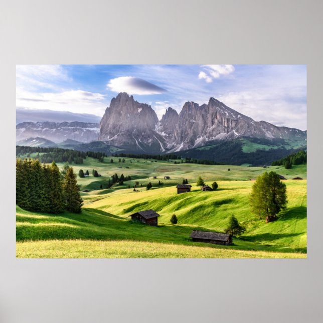 Seiser Alm | DolomitAlpernor, Italien Poster (Framsidan)