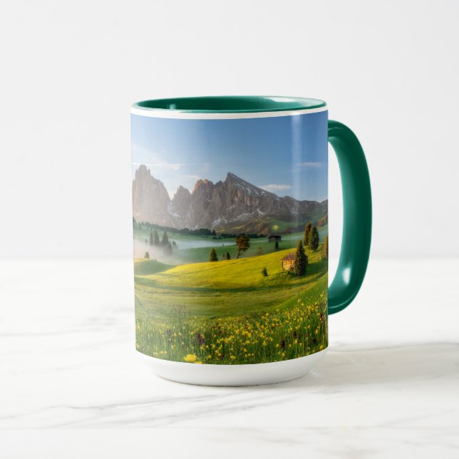 Seiser Alm, Dolomite-Alpernor, Italien Mugg (Framsida höger)