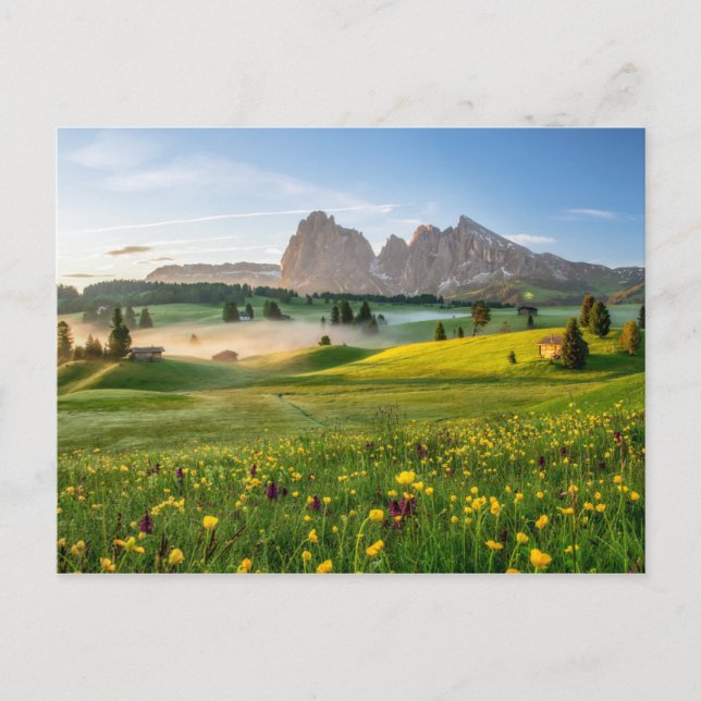 Seiser Alm, Dolomite-Alpernor, Italien Vykort (Framsida)